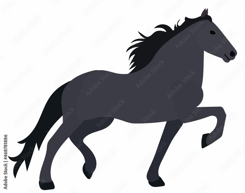 Obraz premium horse in flat style vector