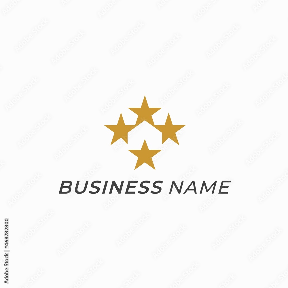 Obraz premium design logo creative home and stars