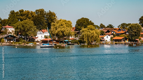 Beautiful alpine summer view at the famous Chiemsee, Bavaria, Germany