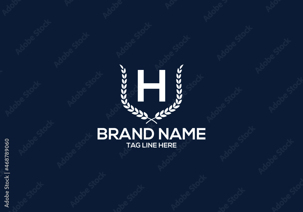 Fototapeta premium H letter logo design and minimalist logo.