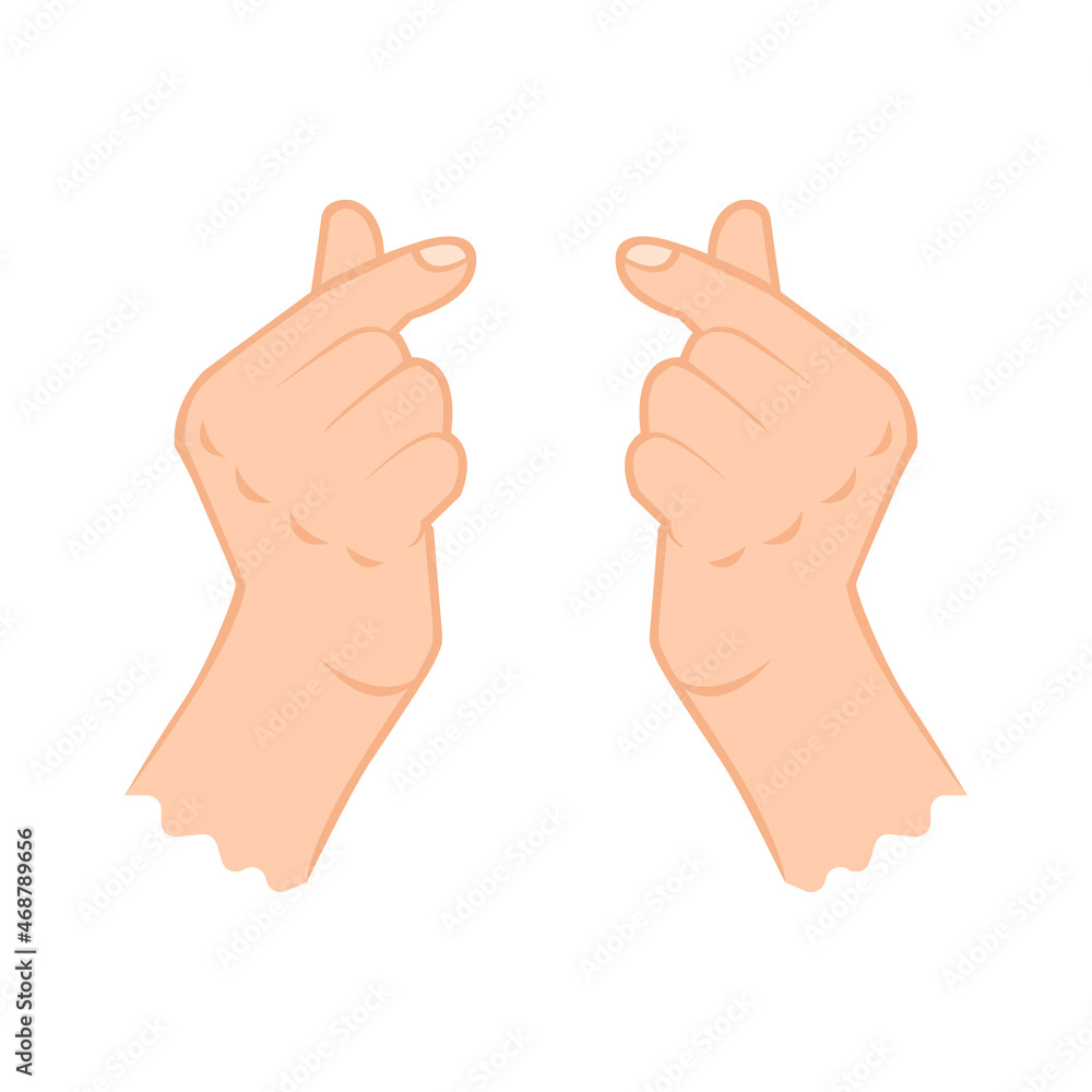 hands clicking fingers, vector illustration hands clicking fingers, vector illustration