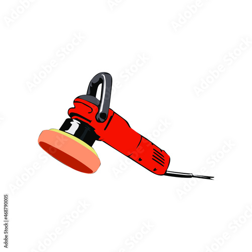 Illustration Vector Graphic of Polisher Buffer Detailing tool photo
