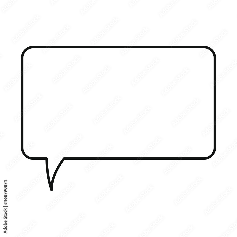 Speech bubble, speech balloon, chat bubble line art vector icon for apps and websites. Speech bubble, speech balloon, chat bubble line art vector icon for apps and websites.