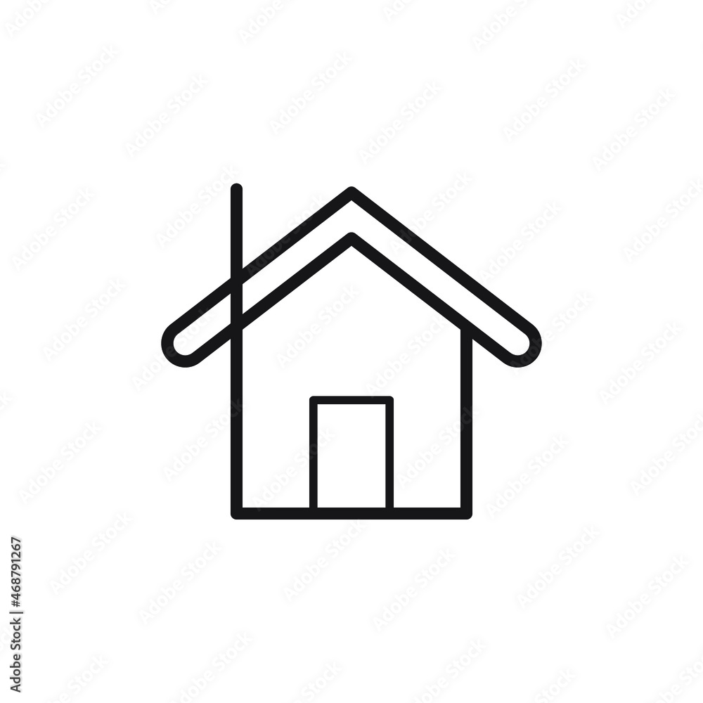 Home icons symbol vector elements for infographic web Home icons symbol vector elements for infographic web