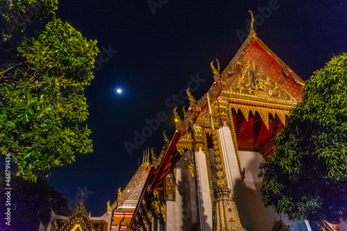 The great temple of Wat Pho by night, Bangkok, Thailand