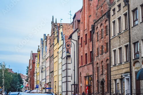 ELBLAG, POLAND, 18 AUGUSR 2018: Typical buildings of Elblag