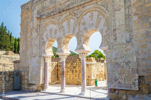 Ruins of Medina Azahara, a fortified Moorish medieval palace city in Andalusia, Spain photo