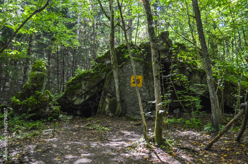 Fototapeta Naklejka Na Ścianę i Meble -  GIERLOZ, POLAND, 28 AUGUST 2018: The Wolf's Lair, the bunker where Hitler was hidden in northern Poland