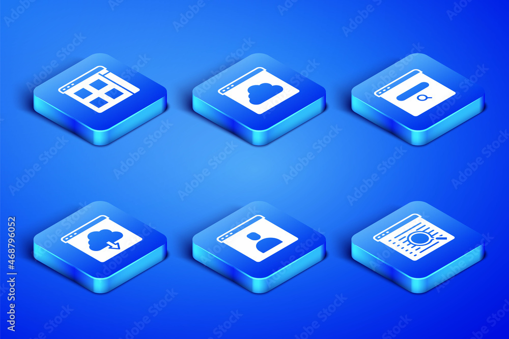 Set Search engine, Browser files, Create account screen, Cloud download, technology data transfer and icon. Vector Set Search engine, Browser files, Create account screen, Cloud download, technology data transfer and icon. Vector