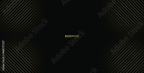 Premium background. Abstract luxury pattern. Gold glitter stripes background. Abstract gold line texture. Black pattern vector illustration.