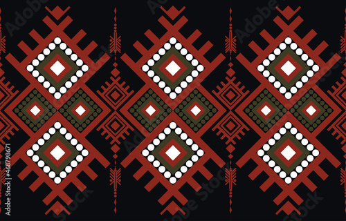 Abstract ethnic geometric pattern design for background or wallpaper.