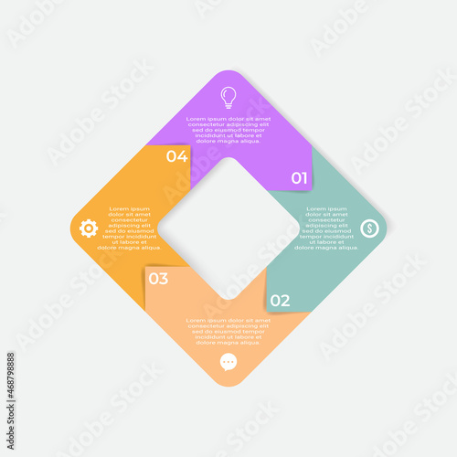 Graphic abstract element, Business data visualization. Process charts. a diagram with steps, options, sections or processes. Vector business template for presentations. Creative concept for infographi