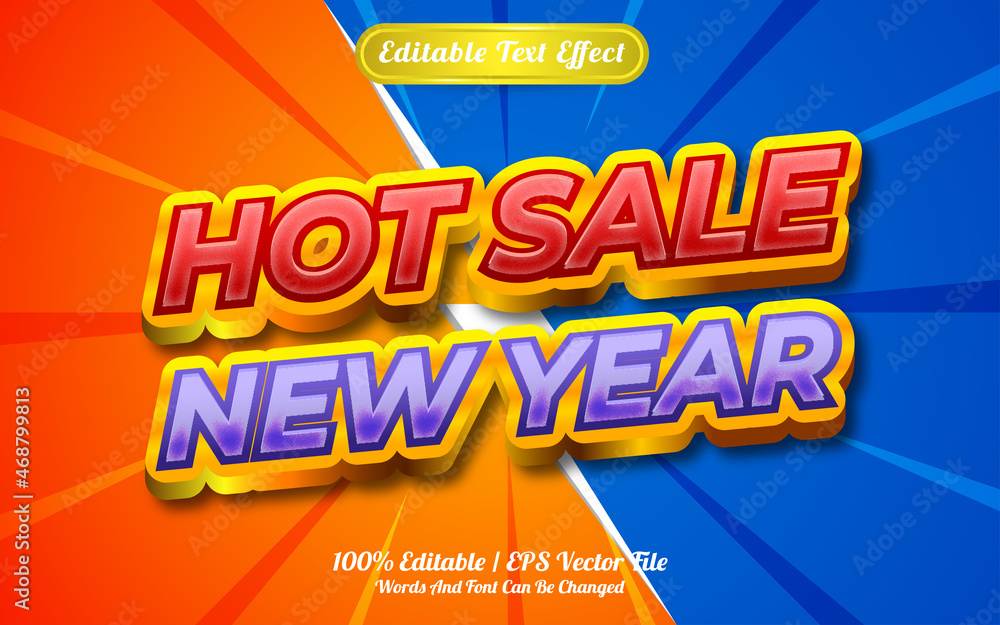 Hot sale new year text effect