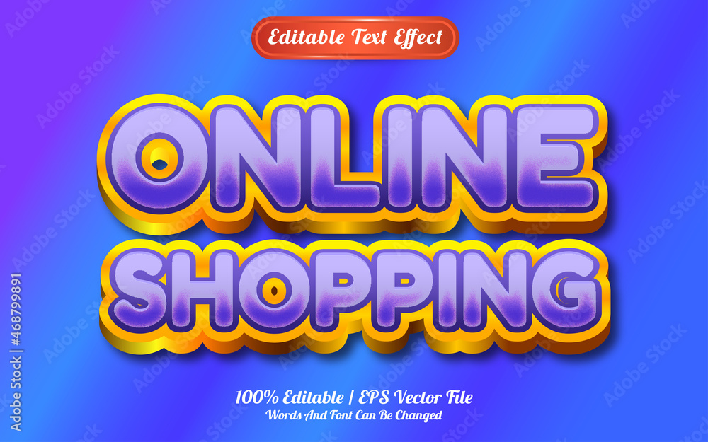 Online shopping text effect