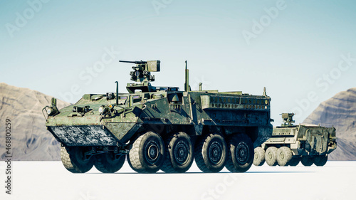 Fotografie 3d military armour vehicle