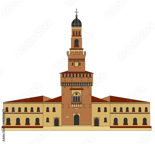 SFORZESCO CASTLE DESIGN MILAN ITALY CITY SYMBOL