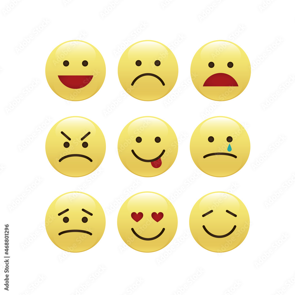 Set of smile icons. emoji. emoticons
Set of smile icons. emoji. emoticons