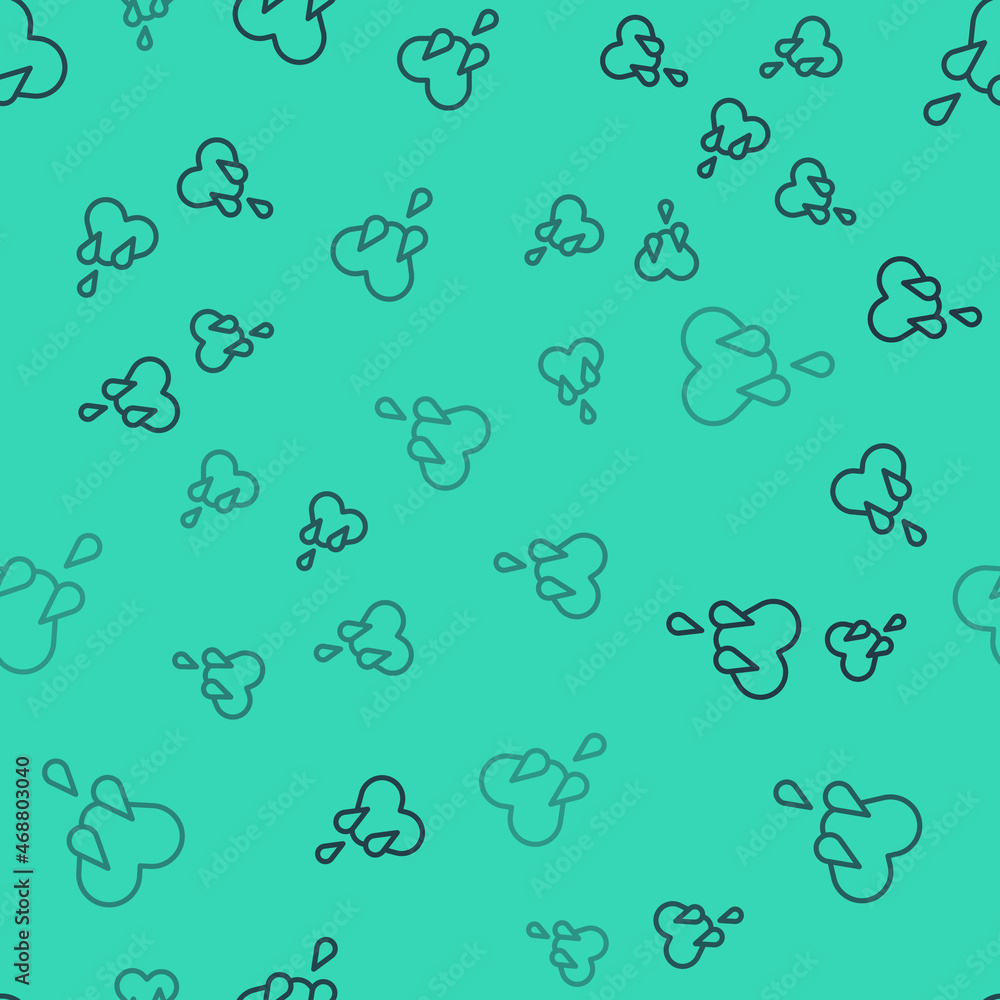 Black line Blood donation icon isolated seamless pattern on green background. Vector Black line Blood donation icon isolated seamless pattern on green background. Vector