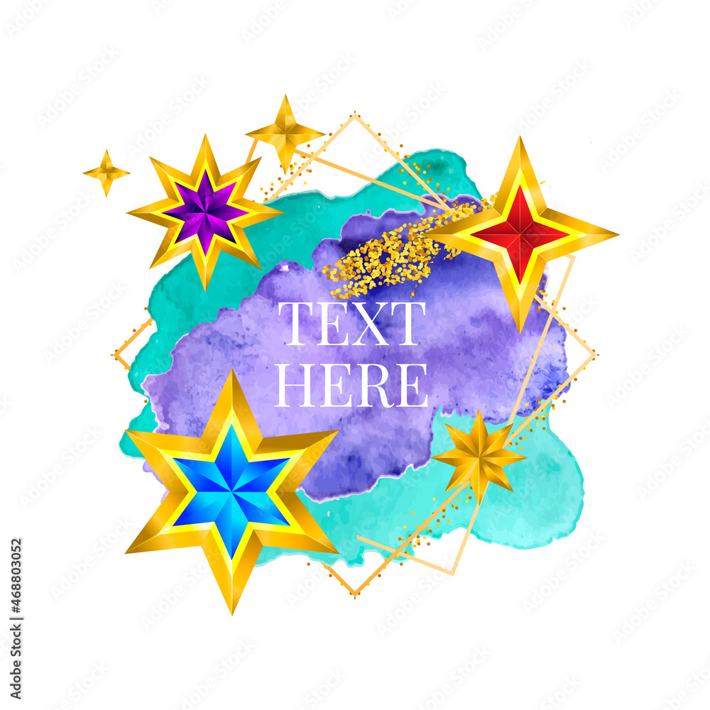 Gold frame paint Hand painted vector brush stroke. Perfect design for headline, logo and sale banner. Watercolor Gold frame paint Hand painted vector brush stroke. Perfect design for headline, logo and sale banner. Watercolor