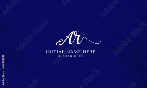 AR R A Initial Signature logo vector template