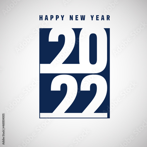 Happy New Year 2022 greeting text design. for cover, brochure, template, 