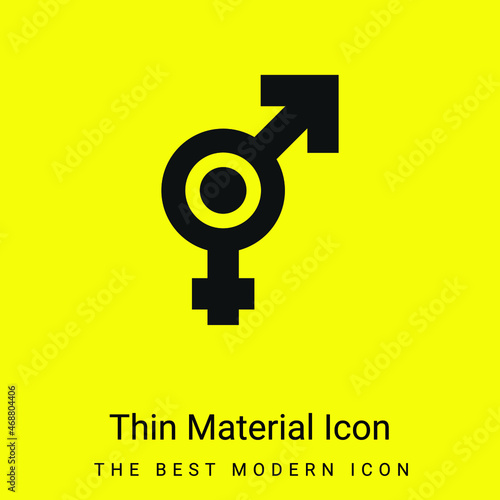 Bigender minimal bright yellow material icon
