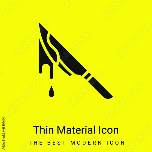 Bloody minimal bright yellow material icon