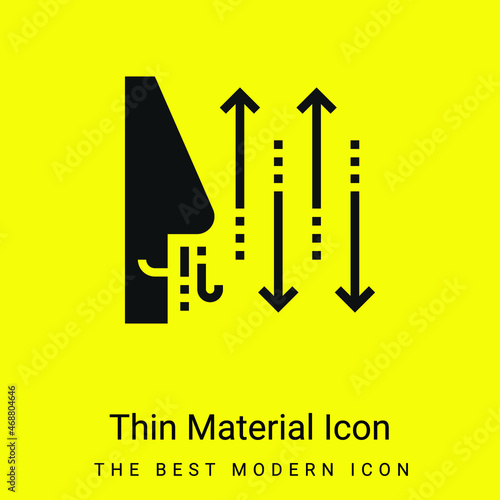 Breathing minimal bright yellow material icon