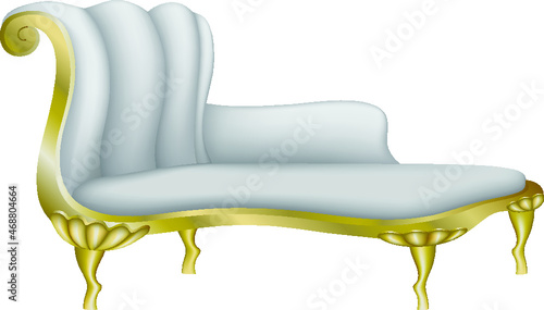 armchair isolated on white background