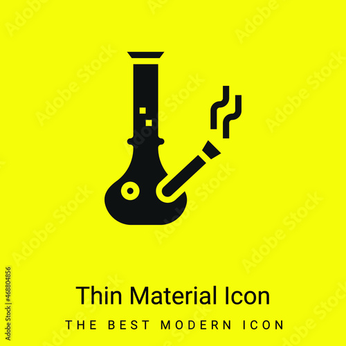 Bong minimal bright yellow material icon
