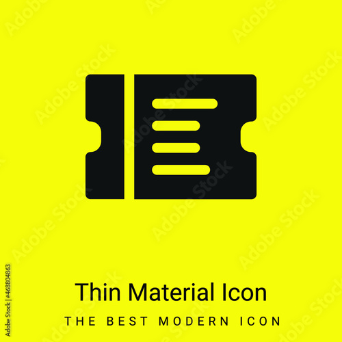 Boarding Pass minimal bright yellow material icon