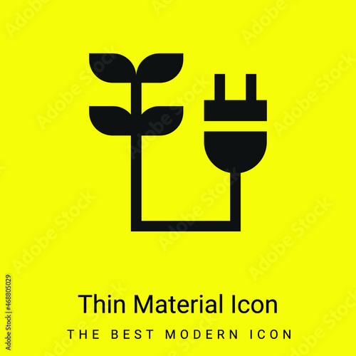 Bioenergy minimal bright yellow material icon