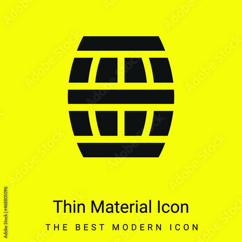 Barrel minimal bright yellow material icon