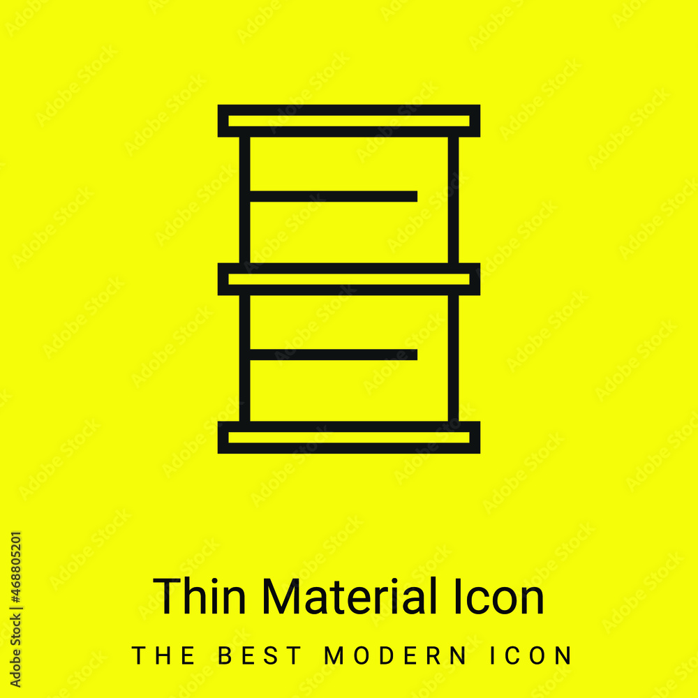 Barrel minimal bright yellow material icon Barrel minimal bright yellow material icon