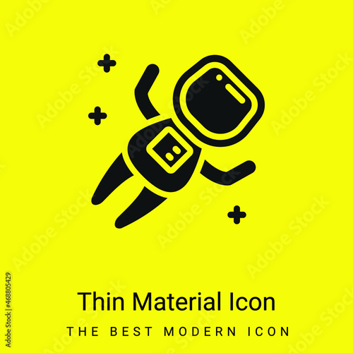 Astronaut minimal bright yellow material icon