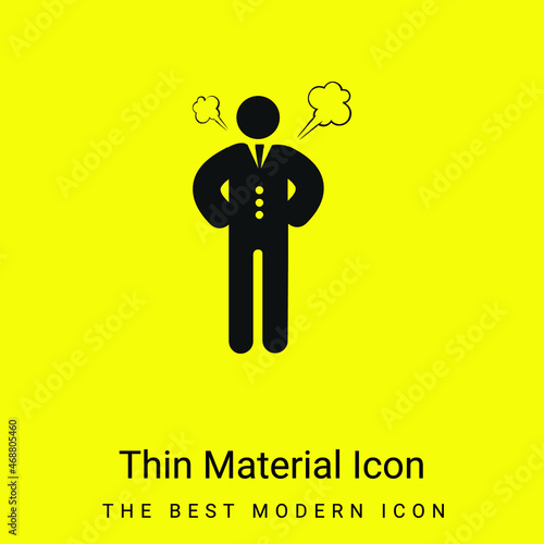 Angry Boss minimal bright yellow material icon
