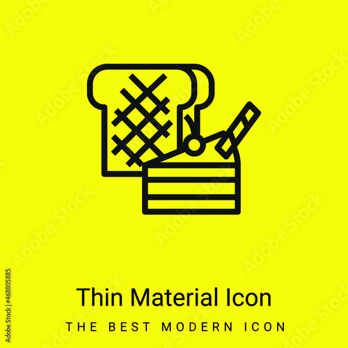 Bakery minimal bright yellow material icon
