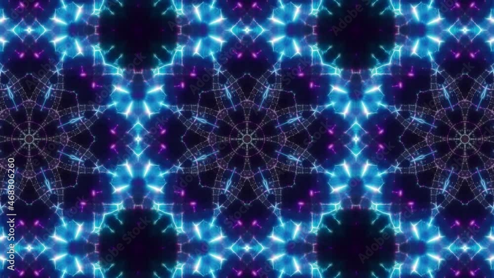 Dazzling Neon Light Flower Pattern Kaleidoscope Dazzling Neon Light Flower Pattern Kaleidoscope