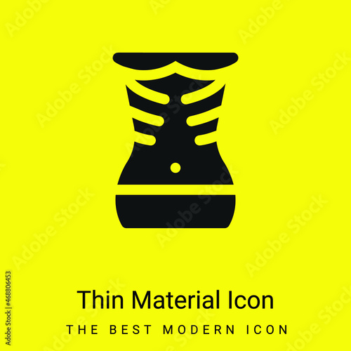 Anorexia minimal bright yellow material icon