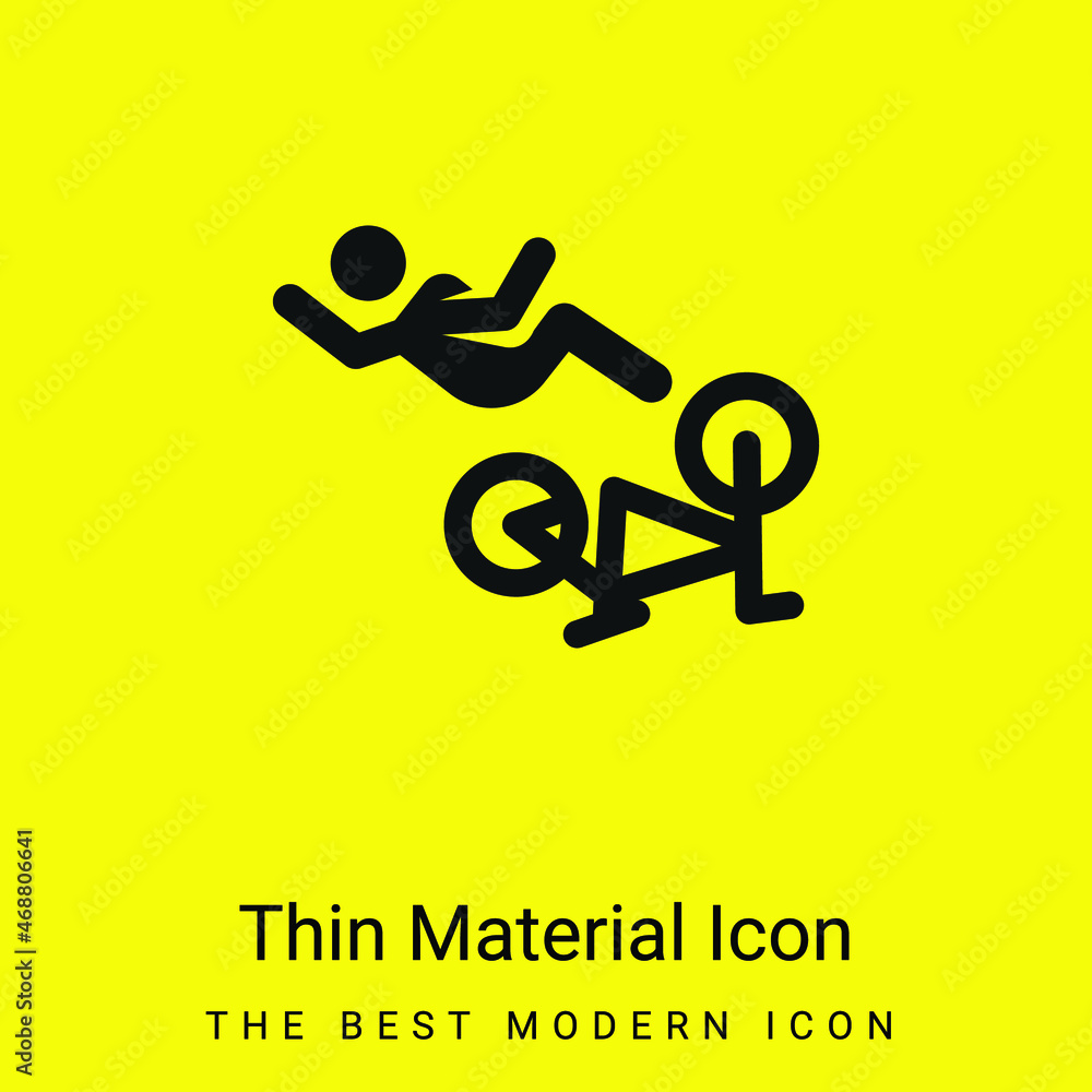 Accident minimal bright yellow material icon Accident minimal bright yellow material icon