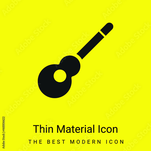 Acoustic Guitar minimal bright yellow material icon