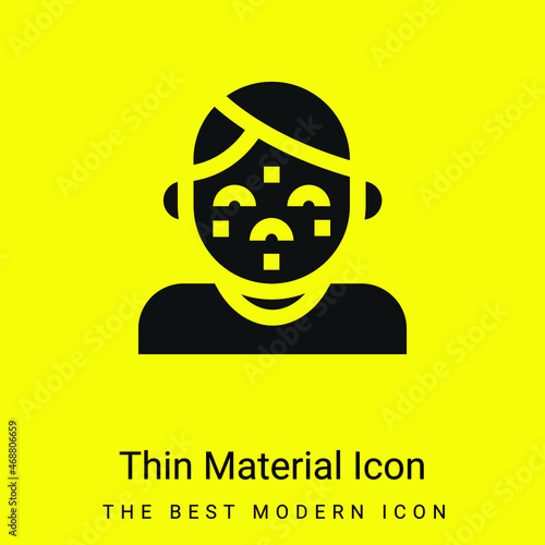 Acne minimal bright yellow material icon