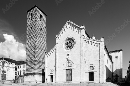 black and white cathedral in pietrasanta