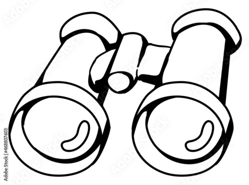 Binoculars Line Drawing