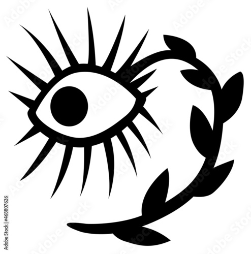 Flower Eye Spiky Stencil