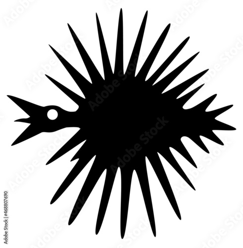 Spiky Bird Stencil