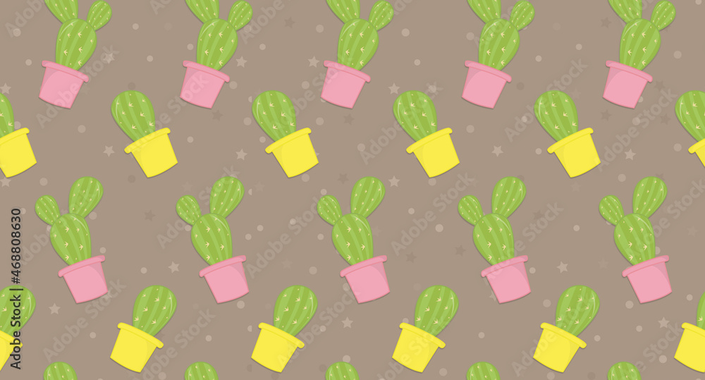 cute background with cactus cute background with cactus