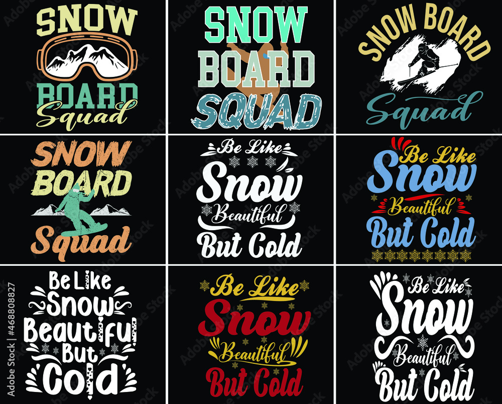 Snowboard extreme sport vintage typography t-shirt design, Be like snow beautiful but cold t-shirt, with glasses and snowboarder silhouette.