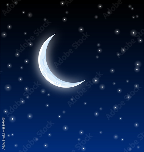 clear starry moonlit night