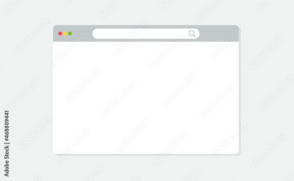 Modern browser window design isolated on dark grey background. Web window screen. Modern browser window design isolated on dark grey background. Web window screen.